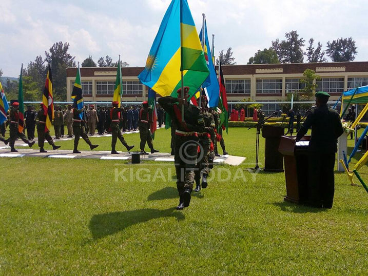 Ibirori byabimburiwe n'akarasisi k'ingabo z'igihugu