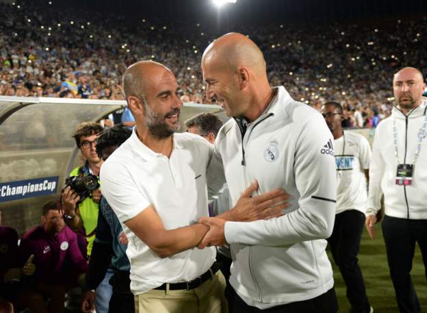 Pep Guardiola utoza Machester City na Zinedine Zidane utoza Real Madrid bazahurira muri 1/8