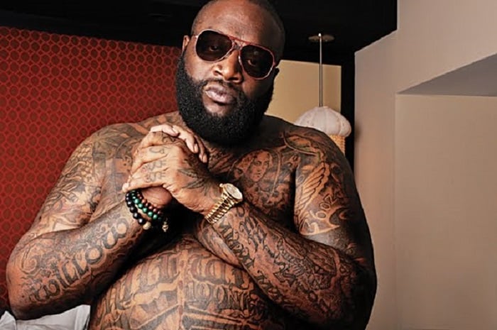 Umunyamerika Rick Ross, umwe mu bafite tatouage nyinshi ku mubiri we (Ifoto: Internet)