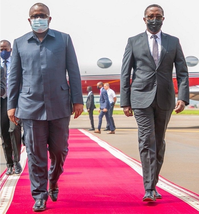 Perezida Embaló yakiriwe na Minisitiri Biruta ku kibuga cy