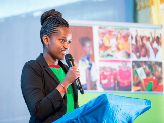 Sandrine Umutoni uyobora Imbuto Foundation avuga ko muri aya mahuriro abana bahigira amwe mu masomo batiga mu mashuri