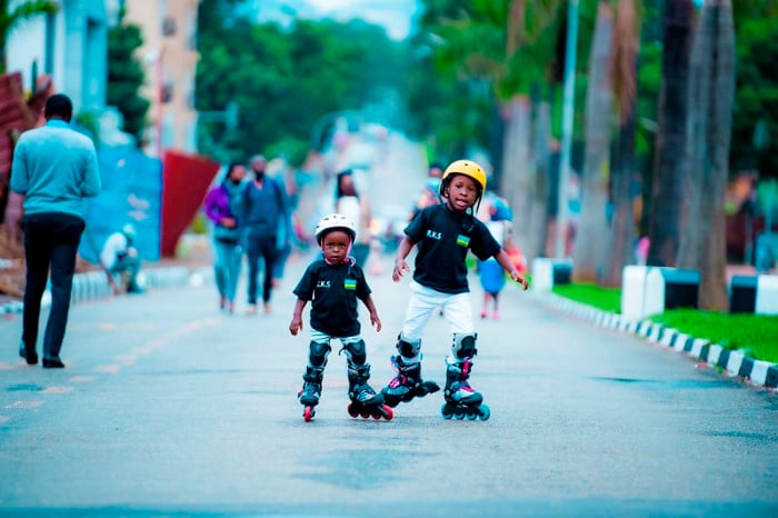 Abana ba Habyarimana ni abahanga muri skating