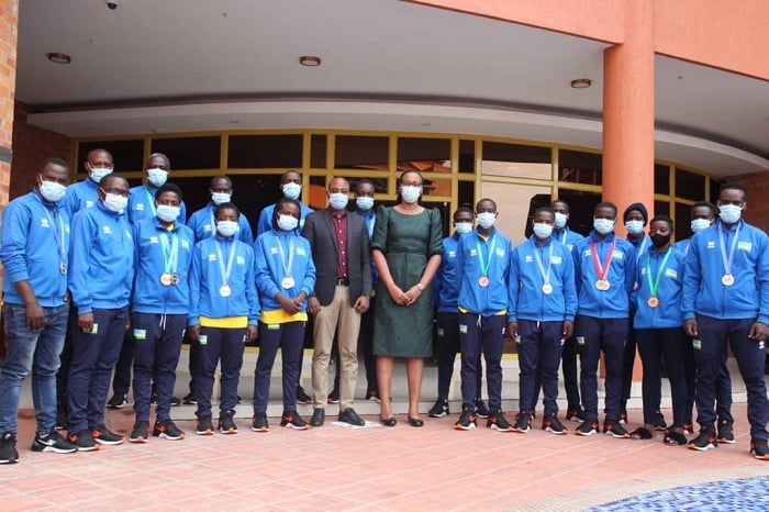 Minisitiri Munyangaju yakiriye Team Rwanda