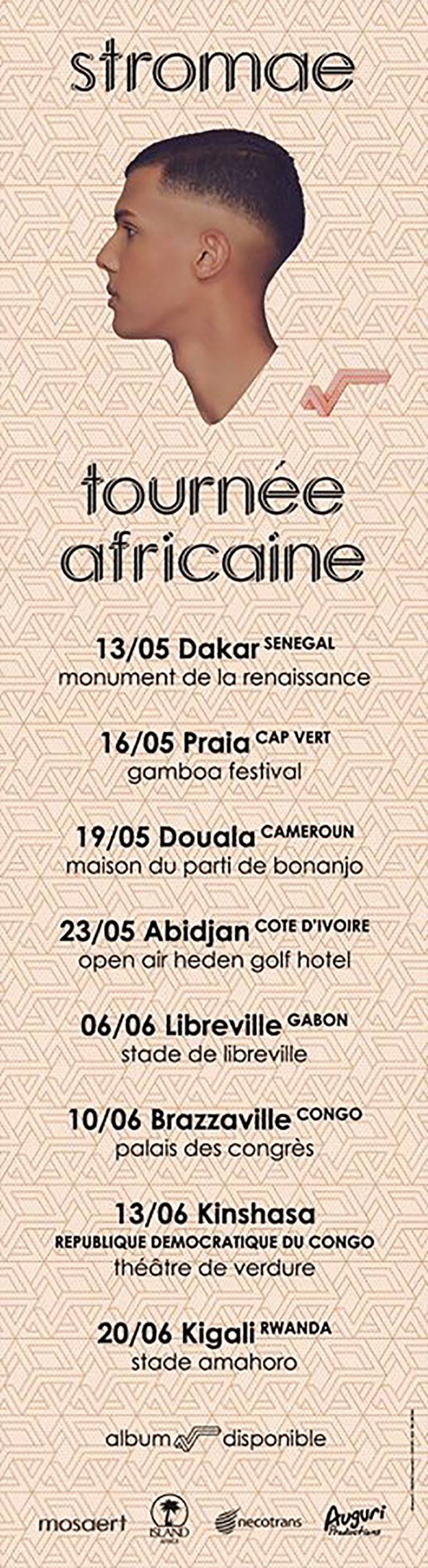Amatariki n'ibihugu bya Afurika Stromae azataramiramo.