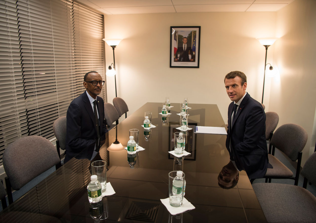 Ubwo baheruka guhura, Perezida Kagame na Macron baganiriye ku mubano uganisha ku nyungu rusange ibihugu byombi bihuriyeho