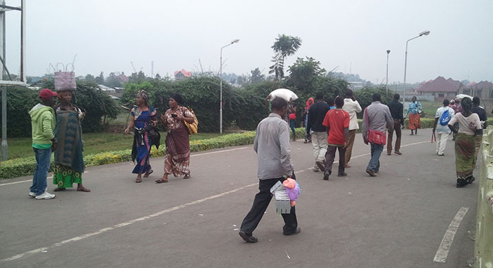 Abanyarwanda bajyanaga ibicuruzwa i Goma babihagaritse abanyekongo bari kuza kubyitwarira.