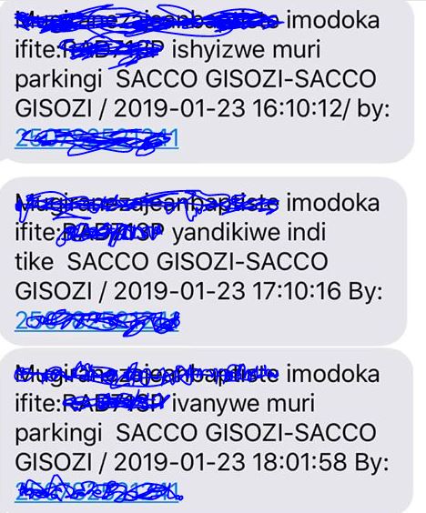 Ubutumwa bwishyuza parikingi nyamara nyiri imodoka we avuga ko itigeze ihagera