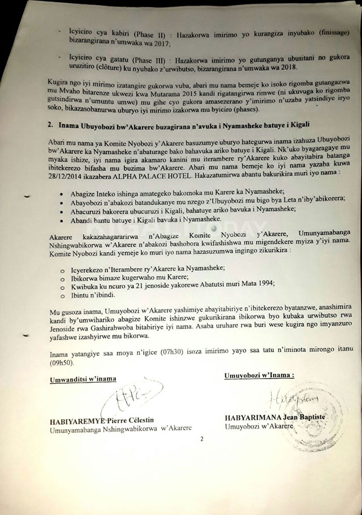 Ubuyobozi bwari bwemeye gutanga isoko bitarenze Mutarama 2015.