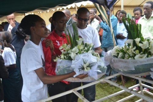 Aha hari mu muhango wo gushyingura Hirwa i Rusororo.