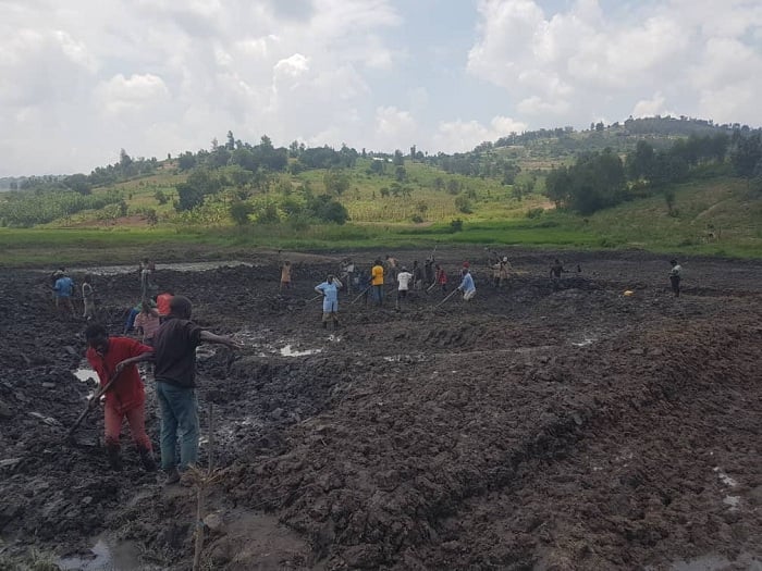 Bakora n'imishinga y'ubworozi bw'amafi aha bari gucukura icyuzi