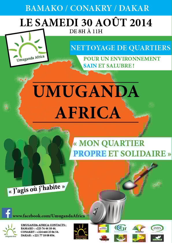 Ejo tariki 30/08/2014, igikorwa cyiswe Umuganda Africa kizatangirira muri Senegal, mali na Guinea Conakry.