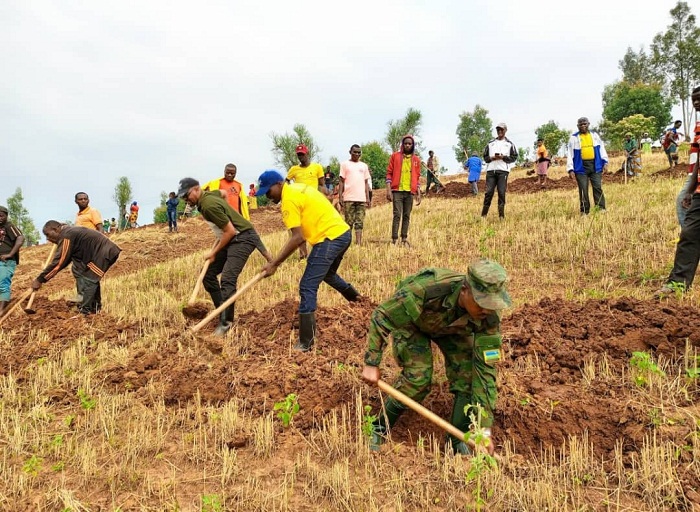 I Musanze umuganda wibanze ku kurwanya isuri mu Murenge wa Gacaca 