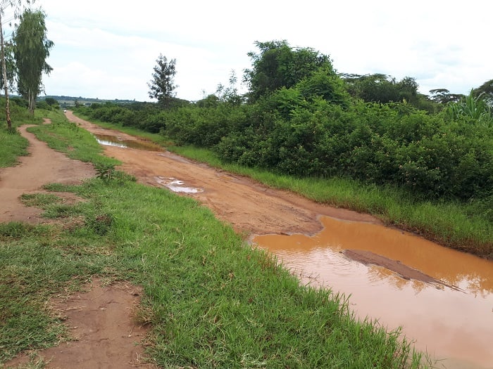 Kubera umuhanda mubi wuzuyemo ibinogo abahinzi ba Kabare babuze isoko ry