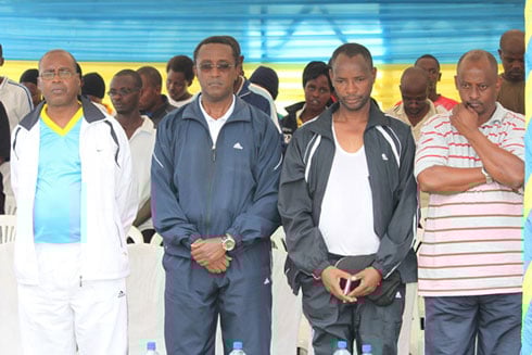 Bafashe umunota wo kwubka abakoraga siporo n'abakunzi bayo bazize Jenoside.