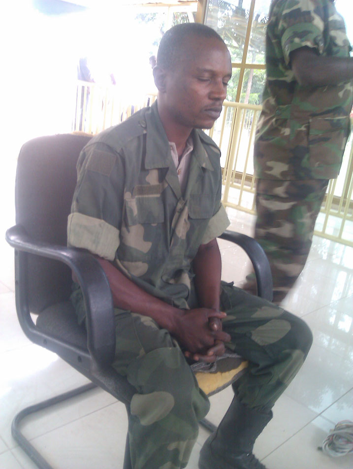 Umusirikare wa Congo sous-lieutenant Sibomana Andre Kangaba yafatiwe mu Rwanda.
