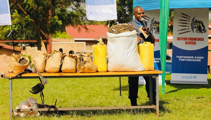 Bimwe mu biyobyabwenge byafatiwe mu Karere ka Kayonza mu mezi atanu ashyize birimo urumogi na Kanyanga