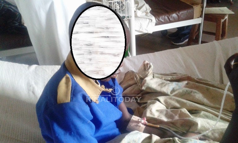 Uwo mwana arwariye bikomeye mu bitaro bya Kirehe nyuma yo gutwikwa na Shoferi na Kigingi we nyuma yo kumufata ari gupanda FUSO bari batwaye 