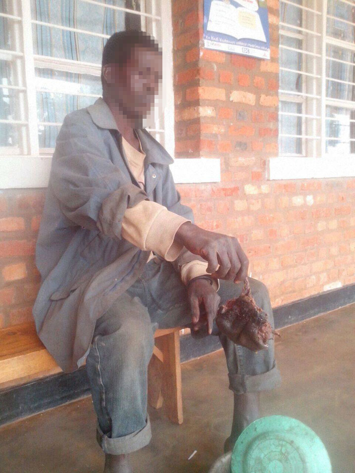 Vianney yicaye ku murenge wa Cyumba yerekana inyama z