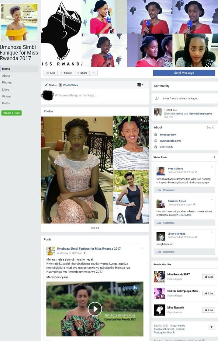 Page ya Umuhoza Simbi Fanique.