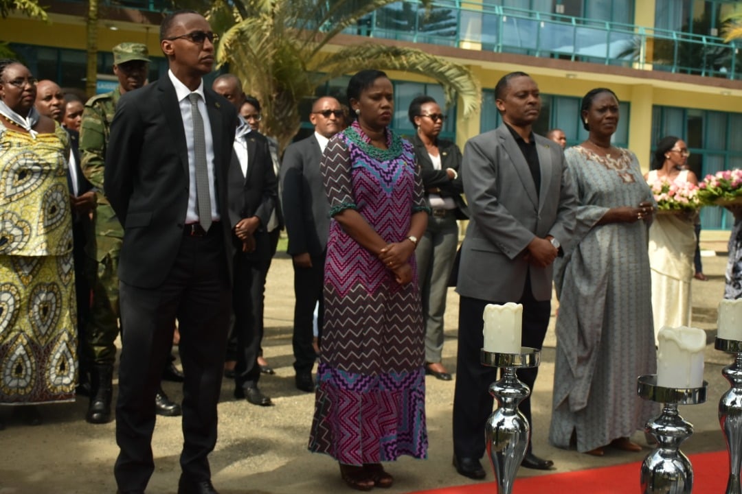 Abayobozi muri Migration MIFOTRA na MINALOC mu gikorwa cyo kwibuka