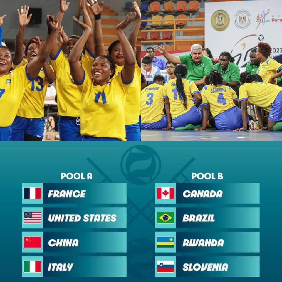 U Rwanda rwisanze mu itsinda rimwe na Canada na Brazil ibihugu bibiri bya mbere ku rwego rw'Isi muri Sitting Volleyball y'abagore