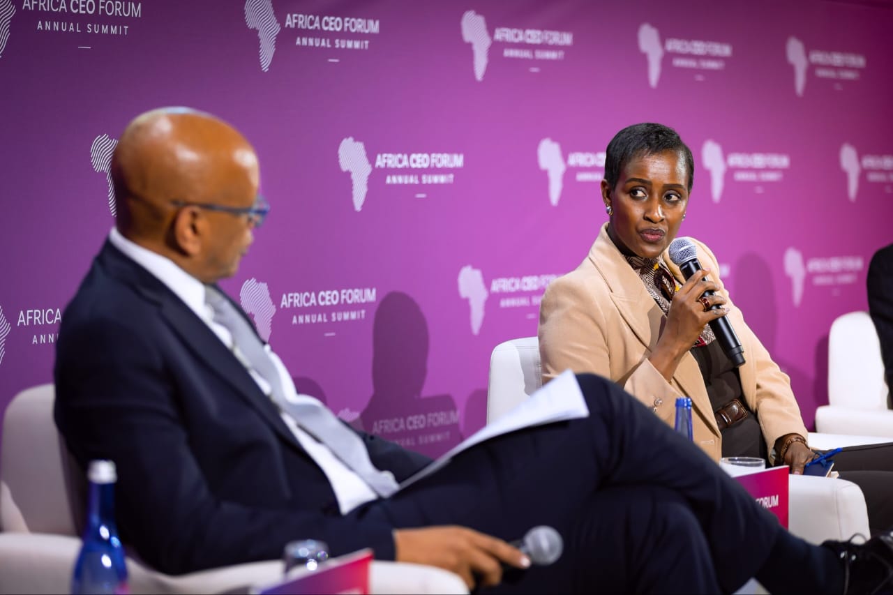 Minisitiri wa Siporo, Nelly Mukazayire, ni umwe mu bitabiriye inama ya Africa CEO Forum ndetse atanga n'ikiganiro