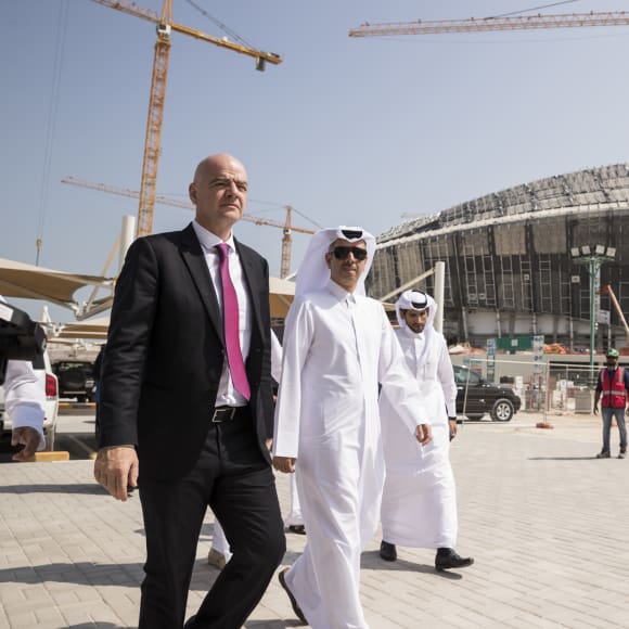 Gianni Infantino yageze mu Rwanda avuye muri Qatar kureba aho bageze bitegura igikombe cy