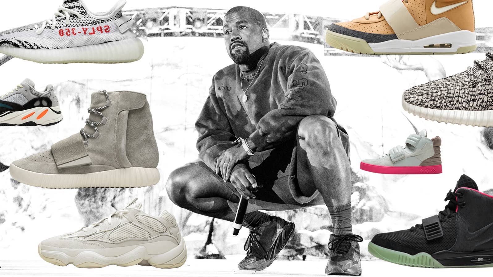 Kanye West na Adidas bakoraga inkweto zitandukanye zakundwaga cyane
