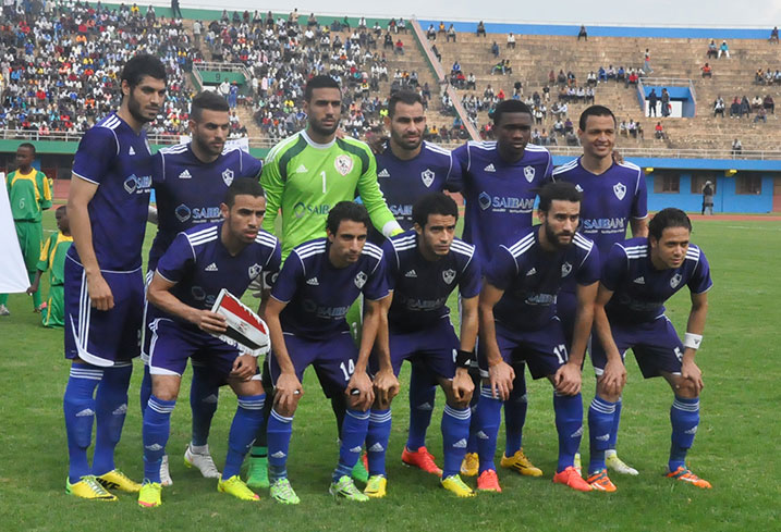 Abakinnyi ba Zamalek babanje mu kibuga.