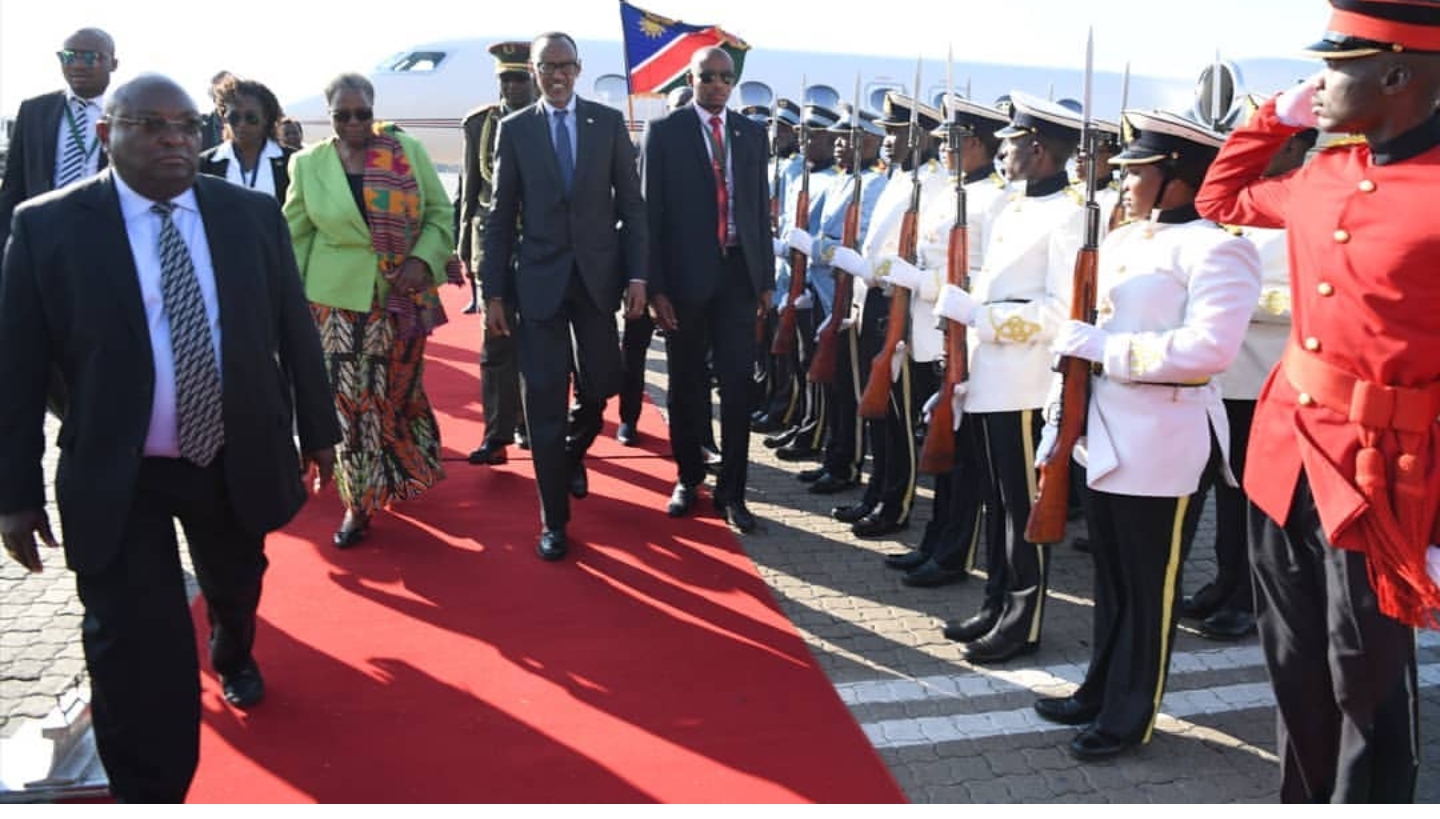 Perezida Kagame agera muri Namibia