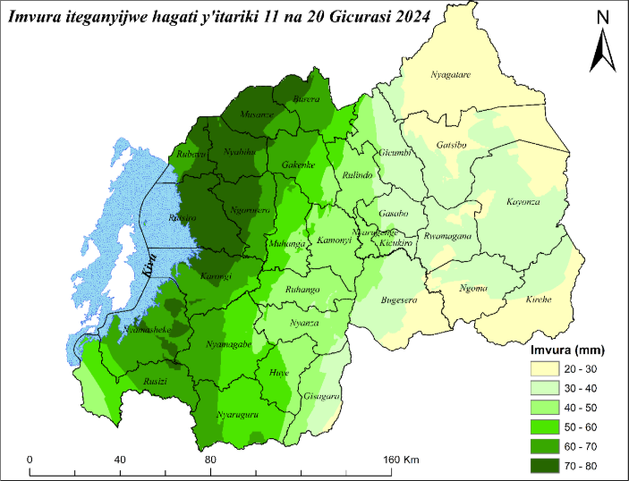 Ikarita igaragaza ingano y'imvura