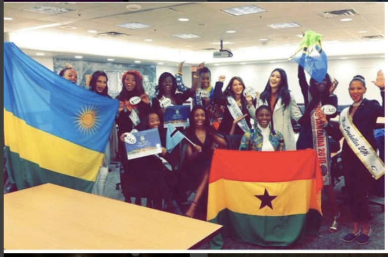 Miss Jolly Mutesi na bagenzi be bari bitabiriye Miss World