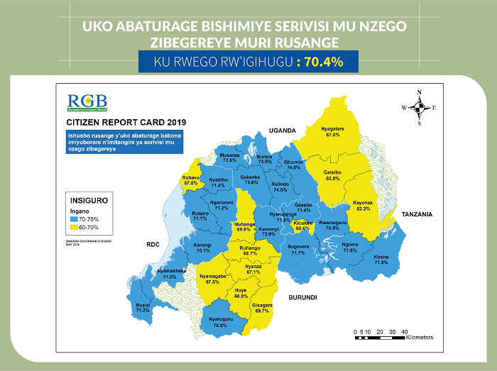 Mu Majyepfo nta karere na kamwe kaje mu ibara ry'icyatsi (Kuva ku manota 75% kuzamura)