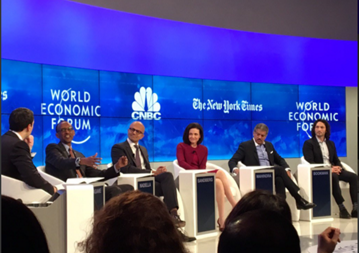 Perezida Kagame muri World Economic Forum kuri uyu wa 20 Mutarama 2016.