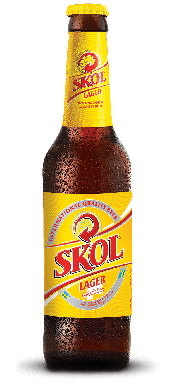 Skol Lager yari isanzwe iri mu icupa riteye gutya